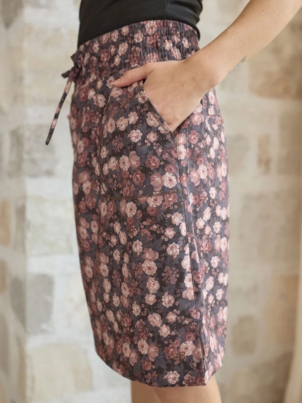 NWT Albion The Away Skirt in Walnut Micro Floral Skirt Size XS New With Tag